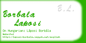 borbala laposi business card